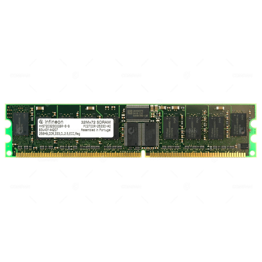 HYS72D32300GBR-6-B INFINEON MEMORY 256MB PC2700R 32MX72 DDR 333 CL2.5 ECC REG SDRAM -
